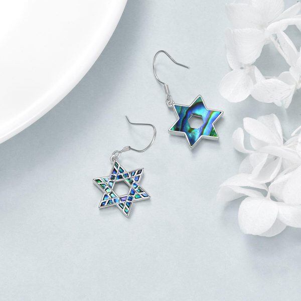 Sterling Silver Star of David Earring -3