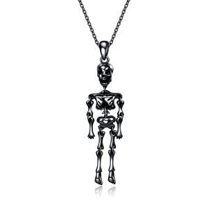 Sterling Silver Skull Necklace -0