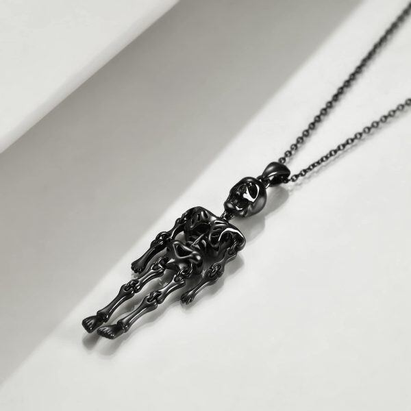 Sterling Silver Skull Necklace -3