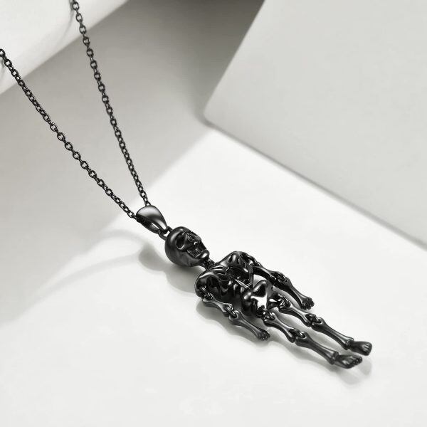 Sterling Silver Skull Necklace -4