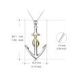wholesale 925 Sterling Silver Infinity Love Nautical Anchor Pendant Necklace for Women Men  36 Chain Length-0-2