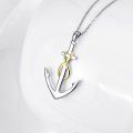 wholesale 925 Sterling Silver Infinity Love Nautical Anchor Pendant Necklace for Women Men  36 Chain Length-0-4