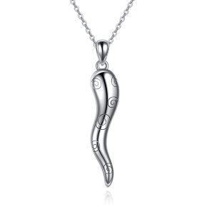 Sterling Silver Protection Amulet Pendant Necklace -0