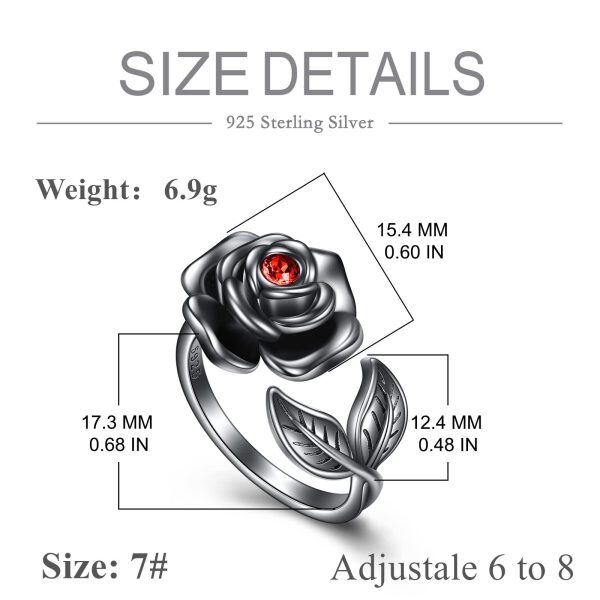 Sterling Silver Rose Urn Ring-2