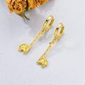 wholesale Gold-Plated 925 Sterling Silver Animal Shape Dangle Earrings with Giraffe Design for Women-0-3
