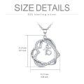 wholesale 925 Sterling Silver Heart-Shaped Love You Forever 15th Anniversary Pendant Necklace for Women-0-2