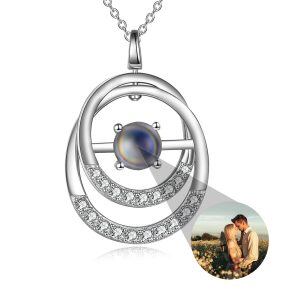 Sterling Silver Custom Photo Projective Necklace-0