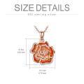 wholesale 925 Sterling Silver Rose Flower Shape Pendant with Stones and Funnel Set for Ashes Memory Keepsake Necklace-0-5