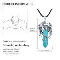 wholesale 925 Sterling Silver & Turquoise Dragon Pendant Necklace for Women-0-4