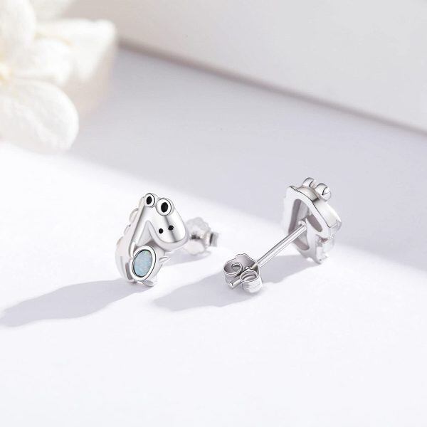 Sterling Silver Cute Animal Studs Earrings-1