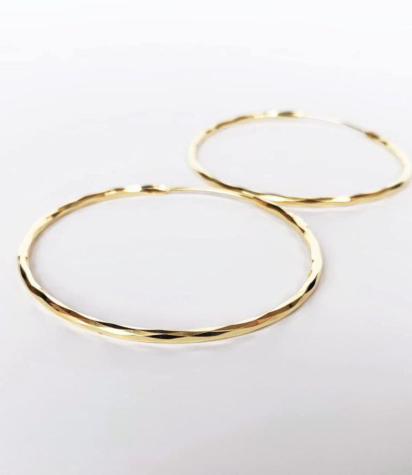 Sterling Silver Polished Hoop Earrings -3