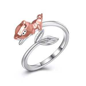 Sterling Silver Pig Rings-0