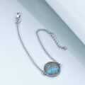 wholesale Sterling Silver Abalone Blue Opal Turquoise Malachite Tree of Life Bracelet-0-1