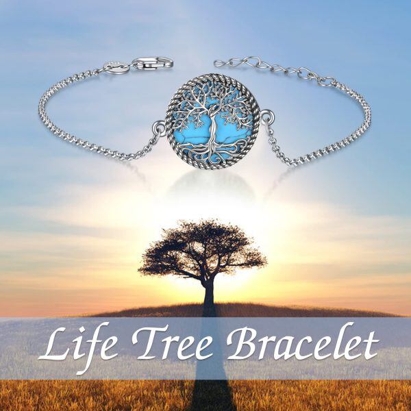 Sterling Silver Tree Of Life Bracelet-4