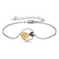 wholesale 925 Sterling Silver Ladybug Charm Bracelet with Sunflower Pendant for Women-0-0