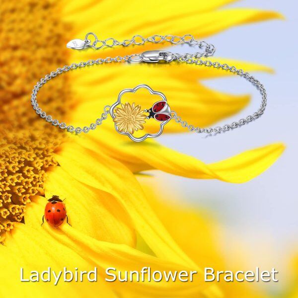 Sterling Silver Ladybug Bracelets-5