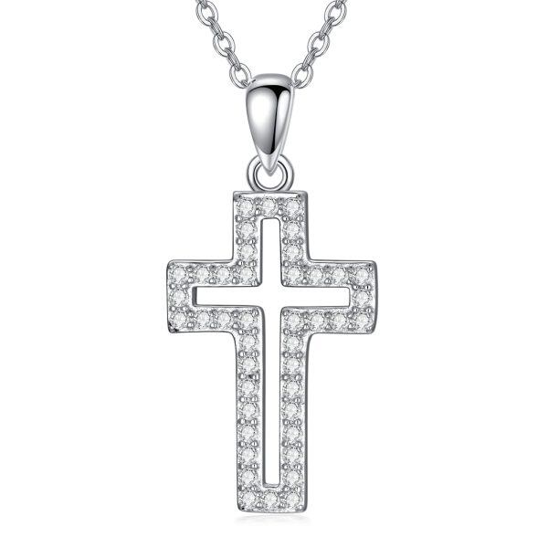 Sterling Silver Cross Necklace-0