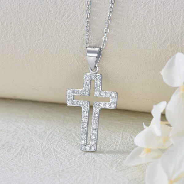 Sterling Silver Cross Necklace-2