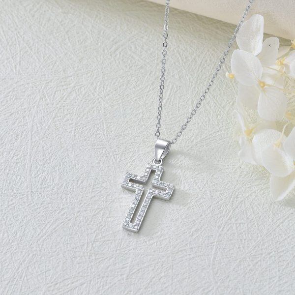 Sterling Silver Cross Necklace-3