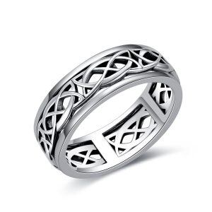 Sterling Silver Celtic Spinner Ring-0