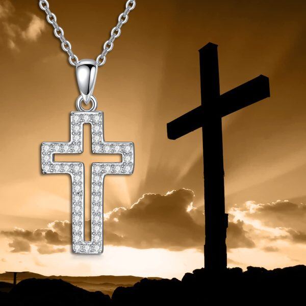 Sterling Silver Cross Necklace-5