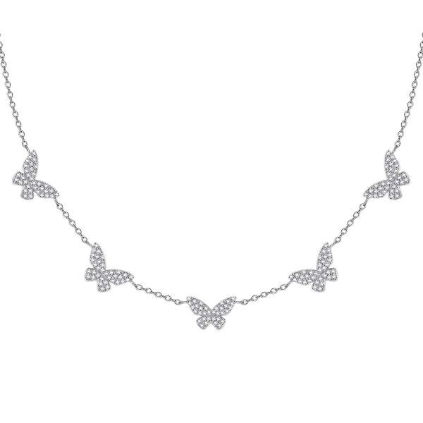 Sterling Silver Butterfly Necklace -0