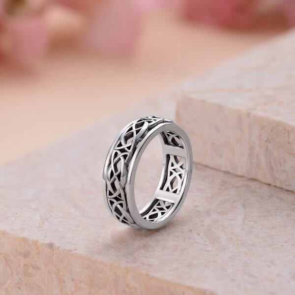 Sterling Silver Celtic Spinner Ring-2