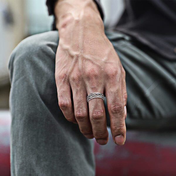 Sterling Silver Celtic Spinner Ring-3