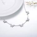 wholesale 925 Sterling Silver CZ Butterfly Chain Necklaces for Women Girls-0-2
