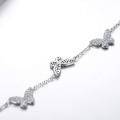 wholesale 925 Sterling Silver CZ Butterfly Chain Necklaces for Women Girls-0-4
