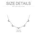 wholesale 925 Sterling Silver CZ Butterfly Chain Necklaces for Women Girls-0-5