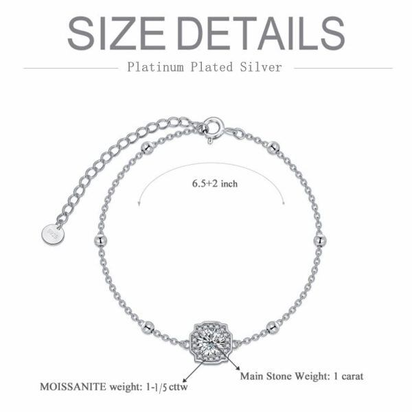 Sterling Silver Moissanite Bracelets-4