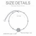 wholesale 925 Sterling Silver Round Cut Moissanite Charm Bracelet for Women-0-4