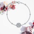 wholesale 925 Sterling Silver Round Cut Moissanite Charm Bracelet for Women-0-5
