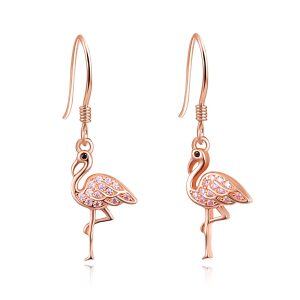 Sterling Silver Flamingo Earrings-0