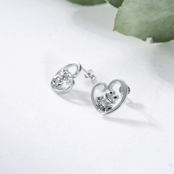 Sterling Silver Frog Earrings-4