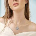 wholesale 925 Sterling Silver Celtic Knot Moonstone Triquetra Pendant Necklace for Women-0-5