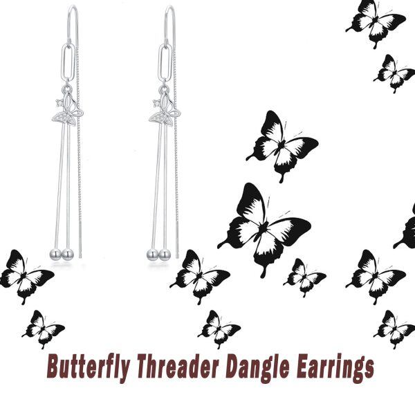 Sterling Silver Butterfly Earrings-4