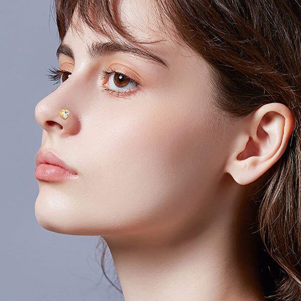 Sterling Silver Nose Stud Ring -3