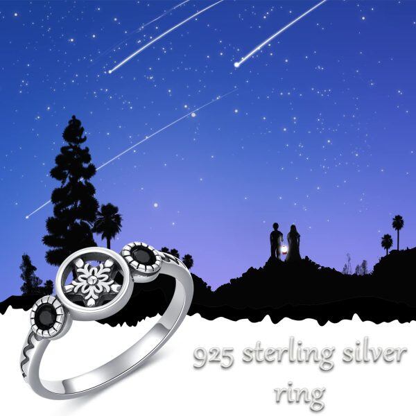 Sterling Silver Protection Amulet Star Pentagram Rings-4