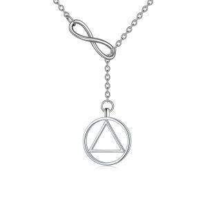 Sterling Silver Sobriety Necklace-0