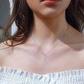 wholesale 925 Sterling Silver Infinity Triangle Circle Pendant Lariat Necklace for Women-0-1