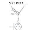 wholesale 925 Sterling Silver Infinity Triangle Circle Pendant Lariat Necklace for Women-0-2