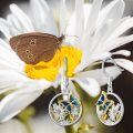 wholesale Sterling Sliver Butterfly Dangle  Drop Earring-0-5