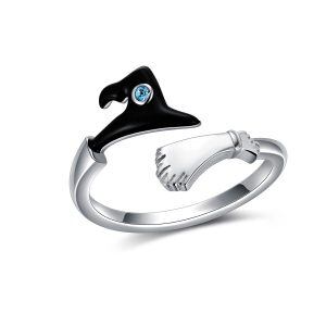 Sterling Silver Witch Broomstick Ring -0