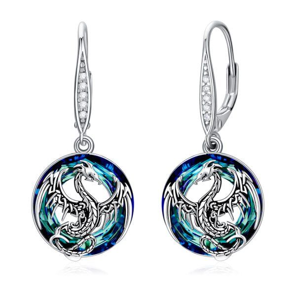 Sterling Silver Dragon Earrings-0