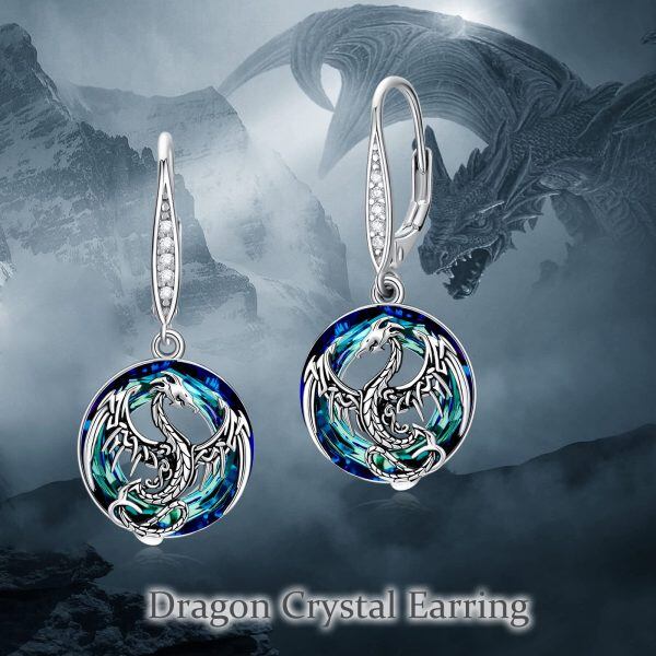 Sterling Silver Dragon Earrings-2