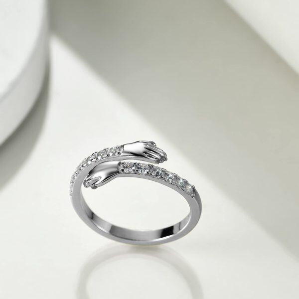 Sterling Silver Hug Rings-2