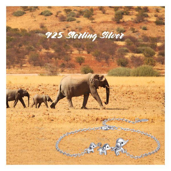 Sterling Silver Elephant Bracelets-1