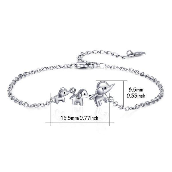 Sterling Silver Elephant Bracelets-5